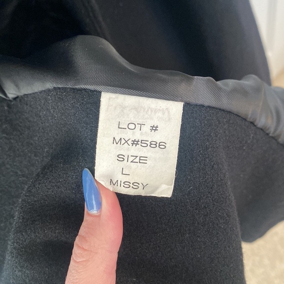 Stephanie Mathew’s Women's Black Long Coat 100% Wool - large - Picture 5 of 8